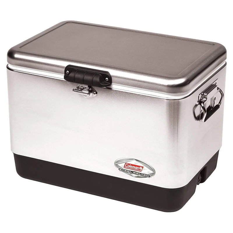 Coleman 54 Quart Stainless Steel Belted Cooler