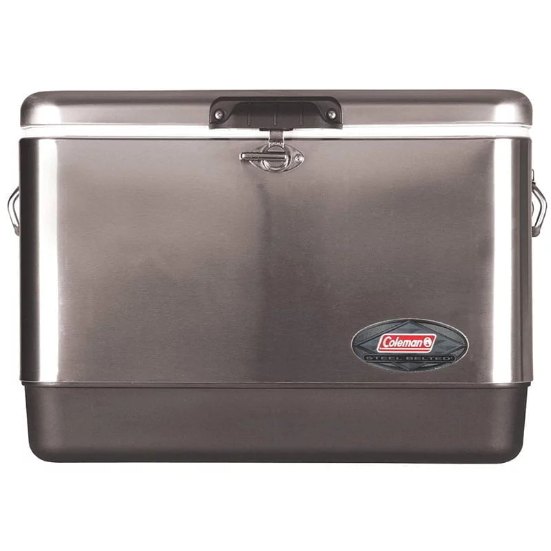 Coleman 54 Quart Stainless Steel Belted Cooler