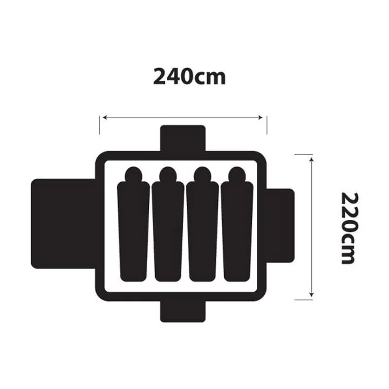 Oztrail Tasman 4V floor plan