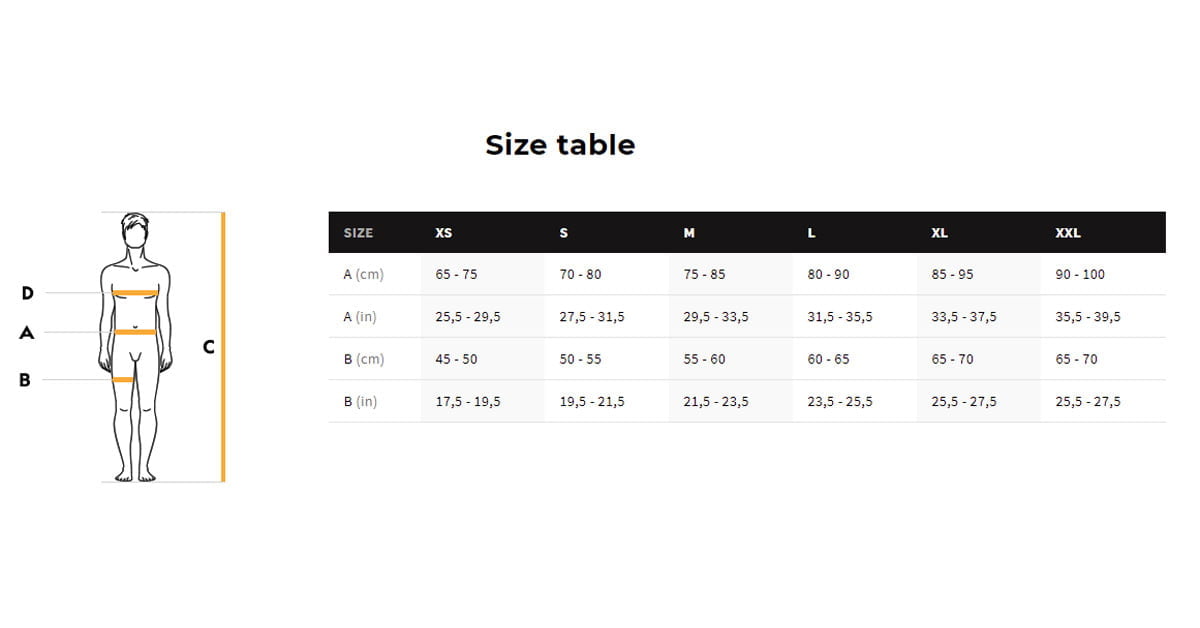 Singing Rock Size Table