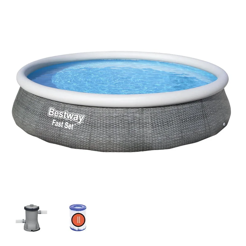 Bestway Rattan Fast Set Pool Set - 3.96m