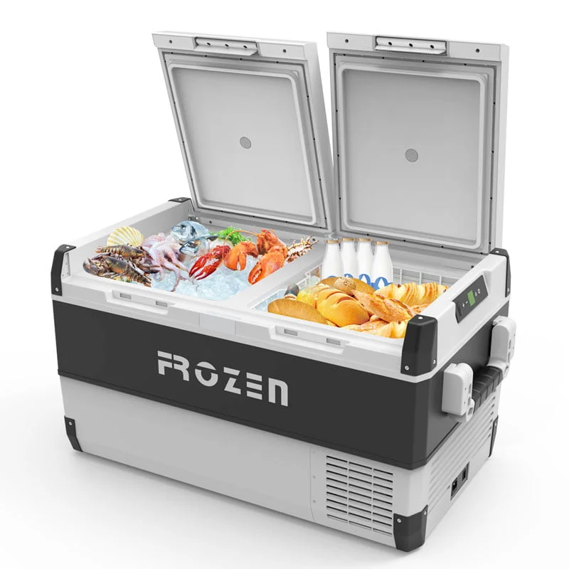 Frozen FC75 75L Compressor Type Car Fridge Freezer Double Door