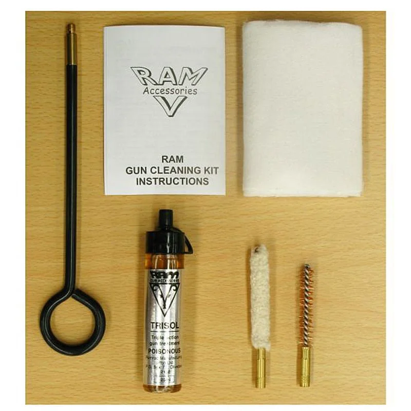 Ram Economy Ring Handle Handgun Cleaning Kit with Wool Mop .32