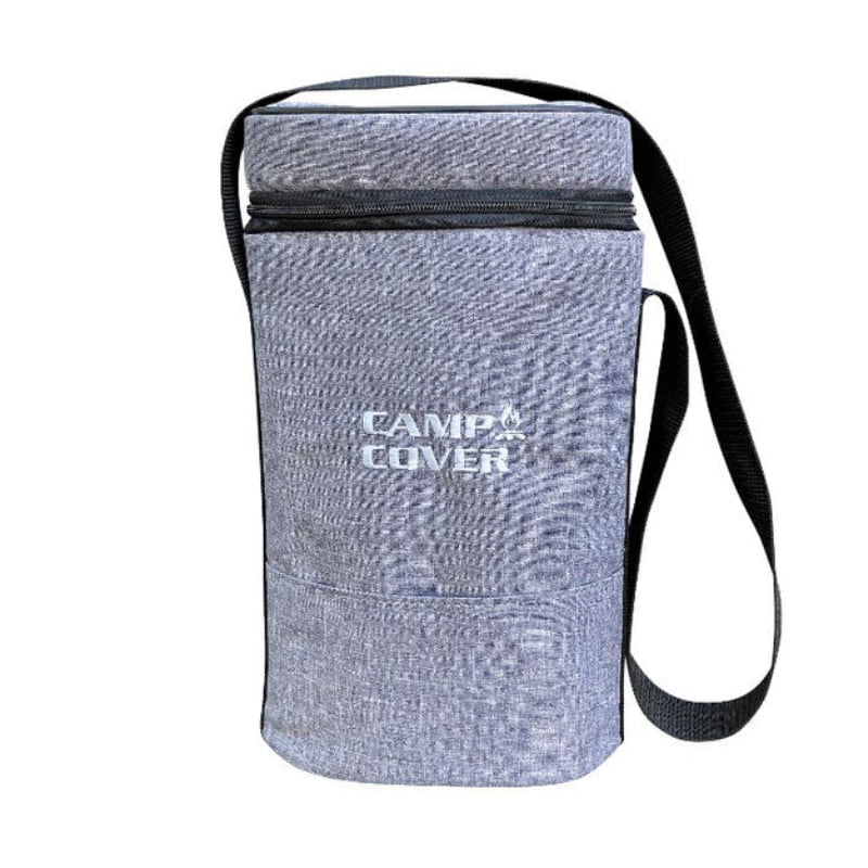 Camp Cover Cooler Two Bottle Wine - Light Grey