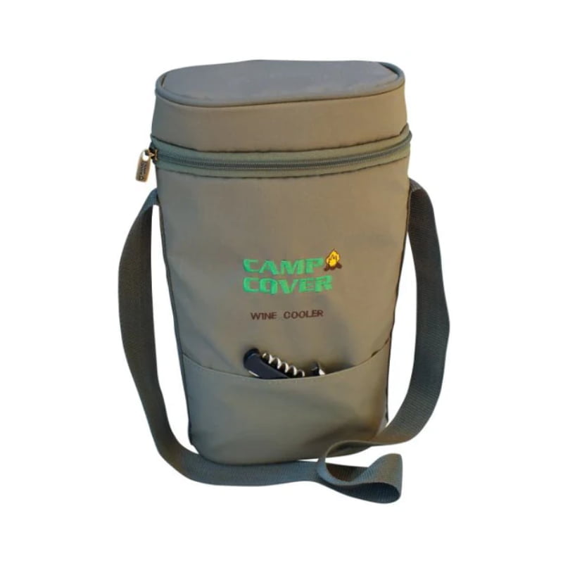 Camp Cover Cooler Two Bottle Wine - Khaki