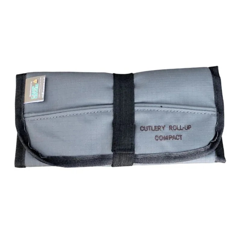 Camp Cover Cutlery Roll-Up Compact 4 Set - Charcoal