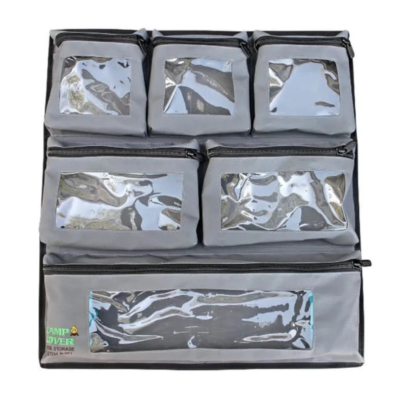 Camp Cover Door Storage System - 6-Set Charcoal