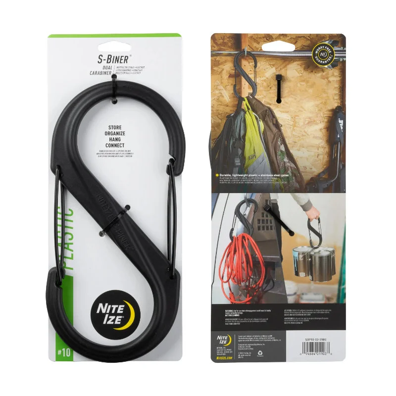 Nite Ize S-Biner Plastic Double Gated Carabiner - No.10 Black