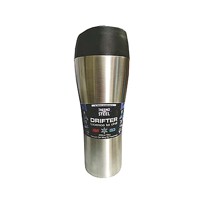 Thermosteel Drifter Stainless Steel Car Mug - Silver